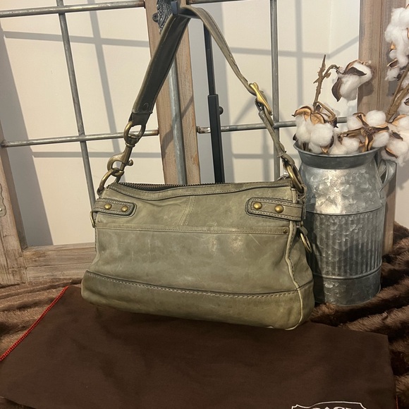 Coach Vintage Legacy 65th Anniversary Vachetta Sage Green Leather Shoulder Bag - Picture 7 of 14
